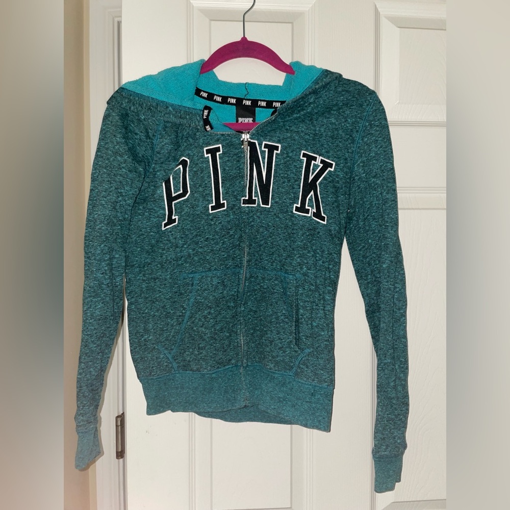 Victoria's Secret Pink Blue Zip Up Small